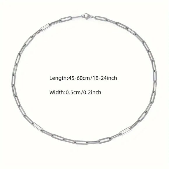 24 Inch Popular Paperclip Style Chain - Picture 2 of 5